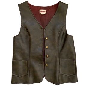 Vintage Juniorite Brown Leather Vest